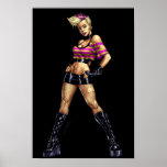 Sexy Pink Haired Punk Rock Boots Pinup by Al Rio Print