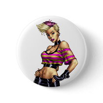 Sexy Pink Haired Punk Rock Pinup by Al Rio