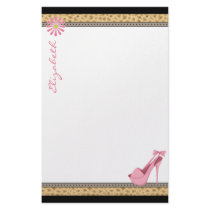 Sexy Pink Heels and Leopard Stationery