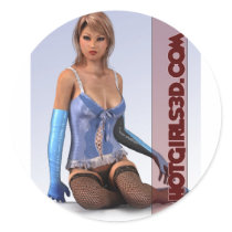 Sexy Pinup Girls - Hot Girls Sexy Round Stickers