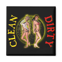 Sexy Pinup Pinup Dishwasher Dirty Clean Magnets! by sexyshirts2 Sexy Pinup Pinup Dishwasher Dirty Clean Magnets!