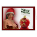 Sexy Pinup Santa Girl Red Holiday Christmas Cards by sexyshirts2 Sexy Pinup Santa Girl Red Holiday Christmas Cards