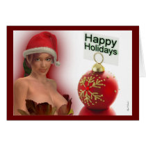 Sexy Pinup Santa Girl Red Holiday Christmas Cards by sexyshirts2 Sexy Pinup Santa Girl Red Holiday Christmas Cards