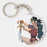 Sexy Pirate Pin-up Girl Customizable by Al Rio Keychain