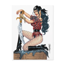 Sexy Pirate Pin-up Girl Customizable by Al Rio postcards