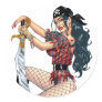 Sexy Pirate Pin-up Girl Customizable by Al Rio Sticker