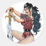 Sexy Pirate Pin-up Girl Customizable by Al Rio Sticker