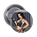 Sexy Police Girl In Lingerie with Night Stick Button