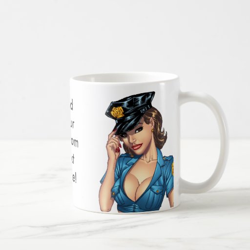 Sexy Police or Security Woman by Al Rio Mug