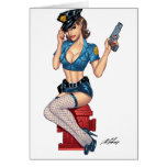 Sexy Police Woman by Al Rio Card