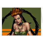 Sexy Punk Alternative Girl Pinup by Al Rio Greeting Cards