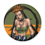 Sexy Punk Alternative Girl Pinup by Al Rio Fridge Magnets