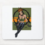 Sexy Punk Alternative Girl Pinup by Al Rio Mousepads