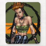 Sexy Punk Alternative Girl Pinup by Al Rio Mouse Pad