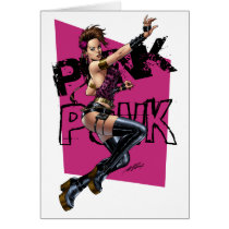 Sexy Punk Rock Girl by the comic artist Al Rio cards by AlRioArt Sexy Punk Rock Girl by the comic artist Al Rio cards
