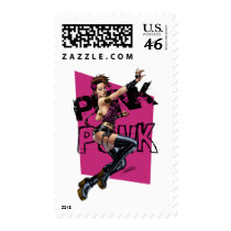 Sexy Punk Rock Girl by the comic artist Al Rio postage