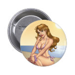 Sexy Purple Bikini Pinup Girl by Al Rio