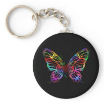 SEXY RAINBOW BUTTERFLY PATTERN KEYCHAIN