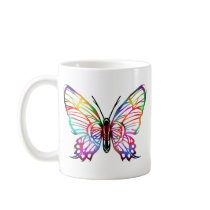 SEXY RAINBOW BUTTERFLY PATTERN COFFEE MUG
