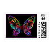 SEXY RAINBOW BUTTERFLY PATTERN POSTAGE STAMP