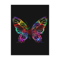 SEXY RAINBOW BUTTERFLY PATTERN postcards