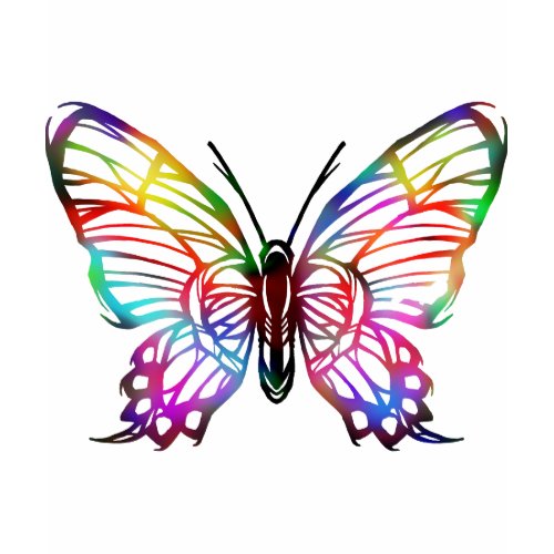 SEXY RAINBOW BUTTERFLY PATTERN shirt