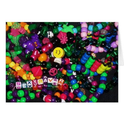 Sexy Raver "Kandi" Greeting Card by JuJusGardens