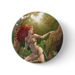 Sexy Red Head Cavewoman in jungle by Al Rio buttons