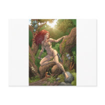 Sexy Red Head Cavewoman in jungle by Al Rio postcards by AlRioArt Sexy Red Head Cavewoman in jungle by Al Rio postcards
