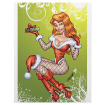 Sexy Red Head Ms Claus, Santa's wife by Al Rio Letterhead Design