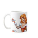 Sexy Red Head Ms Claus, Santa's wife by Al Rio mug