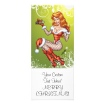 Sexy Red Head Ms Claus, Santa's wife by Al Rio Custom Rack Cards
