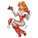 Sexy Red Head Ms Claus, Santa's wife by Al Rio T-shirt