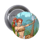Sexy Redhead Cavewoman Customizable Pinup - Al Rio
