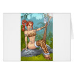 Sexy Redhead Cavewoman Customizable Pinup - Al Rio Greeting Cards