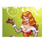 Sexy Redhead Ms Claus, Santa's wife by Al Rio Postcard