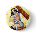 Sexy Santa's Christmas Present original by Al Rio Buttons