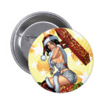 Sexy Santa's Christmas Present original by Al Rio Buttons