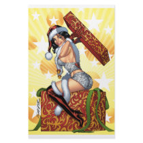 Sexy Santa's Christmas Present original by Al Rio Customized Stationery