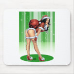 Sexy Santa's Helper w/ Christmas Gifts by Al Rio Mouse Pad