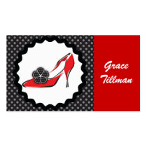 Sexy Shoe Profile Card business cards by MissNNick Sexy Shoe Profile Card business cards