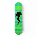 Sexy Silhouette Blue & Green Diamond skateboards by JuJuGarden Sexy Silhouette Blue & Green Diamond skateboards