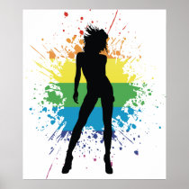 sexy silhouette : splat : v.1 : print