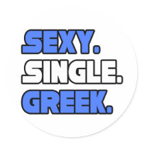 Sexy Single Greek Sticker