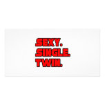 Sexy Single Twin Custom Photo Card