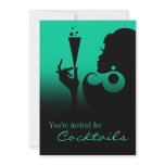 Sexy Sophisticated Cocktail Party Custom Invitations