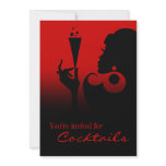 Sexy Sophisticated Cocktail Party Custom Invites