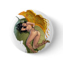 Sexy Sprite Elf Fairy on a Leaf by Al Rio button