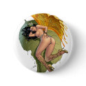 Sexy Sprite Elf Fairy on a Leaf by Al Rio button