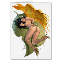 Sexy Sprite Elf Fairy on a Leaf by Al Rio card
